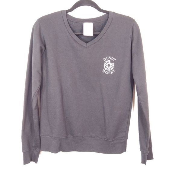 Donut Worry by Freeze woman's fun sweatshirt S - Picture 4 of 4